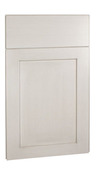 Colonial Maple Bright White Brushed Gray Glaze