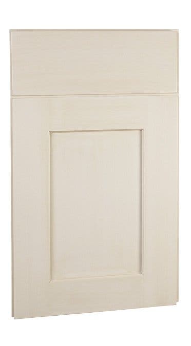 Shaker Maple Bright White Brushed Brown Glaze
