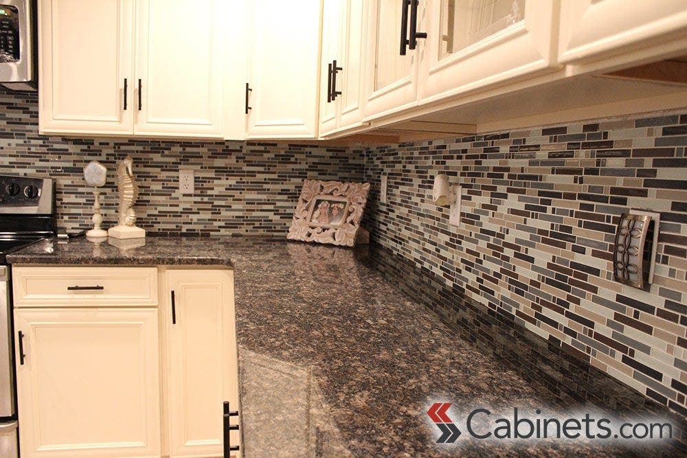 The backsplash selection is this kitchen brought color and visual interest to the space.