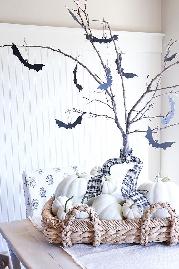 Halloween decor - bat centerpiece