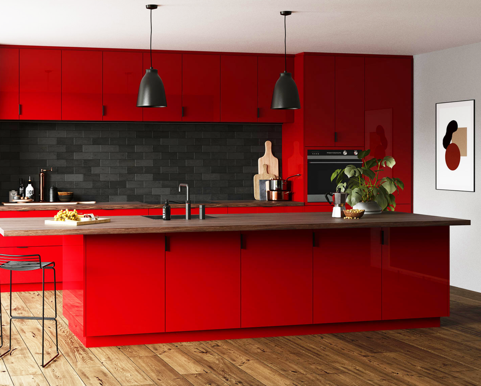 high gloss kitchen cupboard design